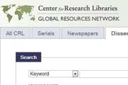 Center for Research Libraries Foreign Dissertations